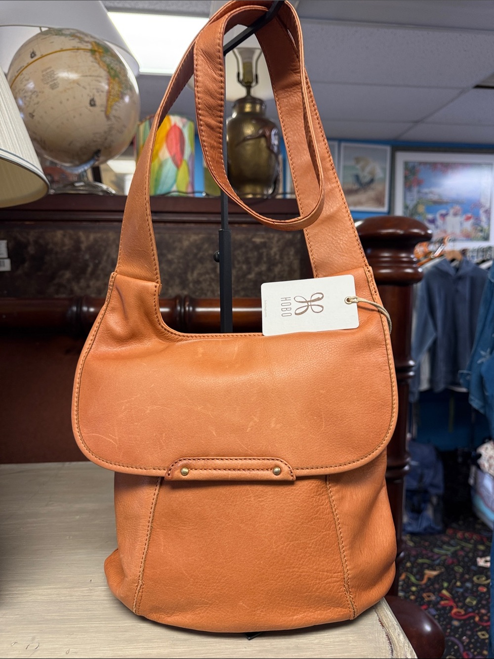 HOBO Tan Leather Crossbody Bag